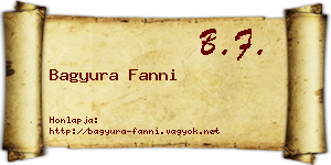 Bagyura Fanni névjegykártya